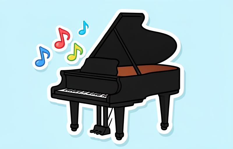 Piano class illustration